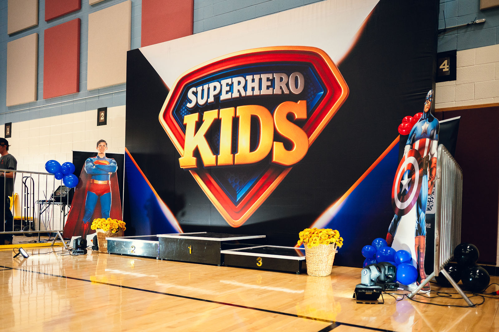 The main stage and event production at Superhero Kids Nampa